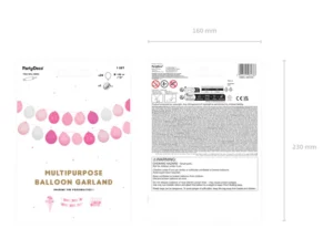 Girlanda balonowa 3w1, różowy
