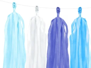 Girlanda frędzle, niebieski