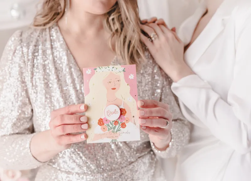 Kartka z pinem Bride 10.5x15cm