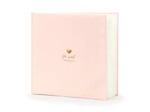 Księga Gości For sweet memories, 20,5x20.5cm pudrowy róż 22 kartki