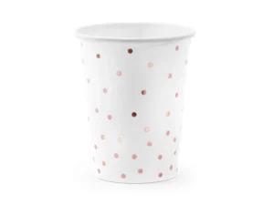 Kubeczki Kropki biały 260 ml (1 op. : 6 szt