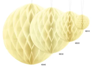 Kula bibułowa, słomkowy 30cm