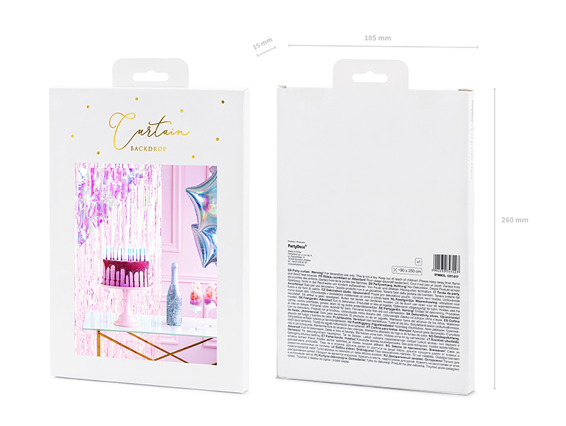 Kurtyna Party opalizujący, 90 x 250cm,