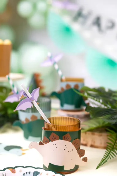 Nakładki na kubki Dinozaury mix (1 op. : 6 szt.)