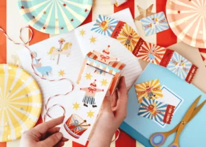 Naklejki Cyrk, mix (1 op. : 7 sztuk