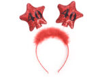 Opaska z gwiazdkami 40 czerwony