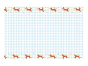 Obrus papierowy Kratka z końmi, mix 180x120cm