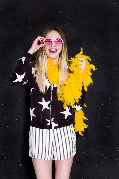 Okulary Serduszka różowy