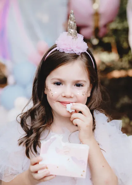 Opaska Jednorożec z falbanką, 11x25 cm mix kolorów