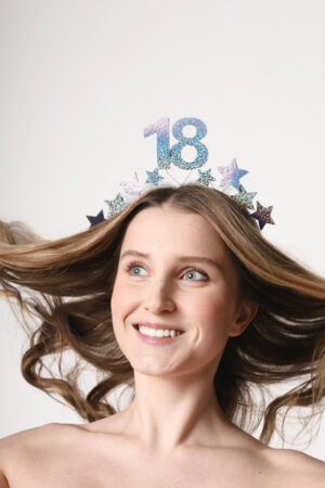 Opaska z gwiazdkami 18 srebrna