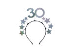 Opaska z gwiazdkami 30, srebrna