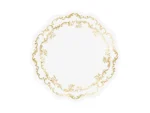 Podkładki pod talerze złoty Ornament śr. 35,5 cm białe (1 op. : 6 szt.)