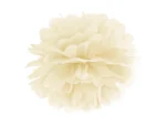 Pompon bibułowy kremowy