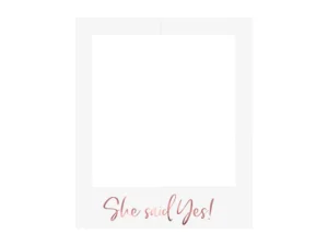 Ramka selfie She said yes różowe złoto 50x59,5cm