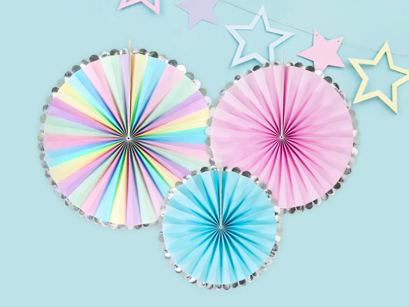 Rozety dekoracyjne Jednorożec mix (1 op. : 3 sztuki