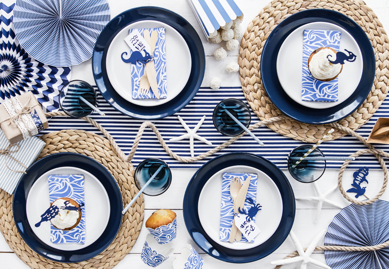 Rozety dekoracyjne, granat (1 op. 3 szt.)