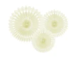 Rozety dekoracyjne jasny kremowy 20-30cm (1 op. : 3 szt
