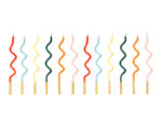 Świeczki urodzinowe zakręcone Tęcza 14 cm mix