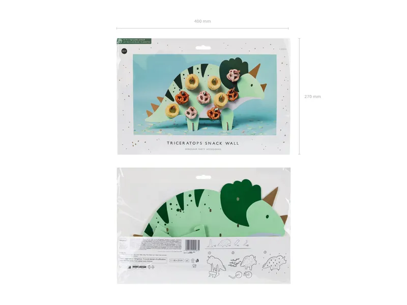 Ściana na przekąski Triceratops, 38x23 cm