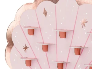 Ściana na shoty Muszelka, 43x38cm, różowa