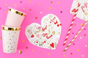 Serwetki Serce, mix, 16x15 cm (1 op. : 20 szt.)