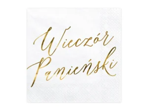 Serwetki Wieczór panieński, biały 33x33 cm (1 op. : 20 szt.)