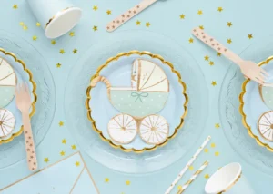 Serwetki Wózek, tiffany blue, 14x15cm (1 op. : 20 szt.)