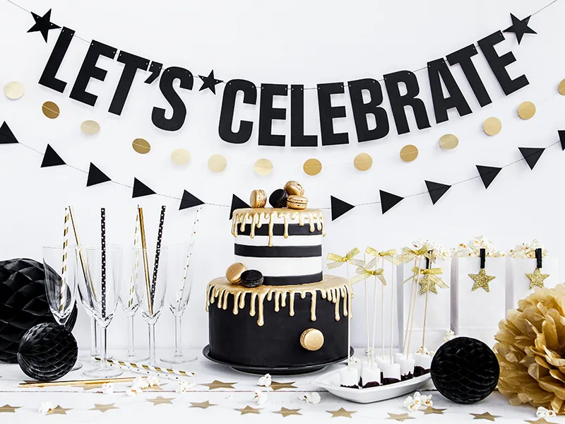 Słomki papierowe, czarny, 19,5 cm (1 op. : 10 szt.)