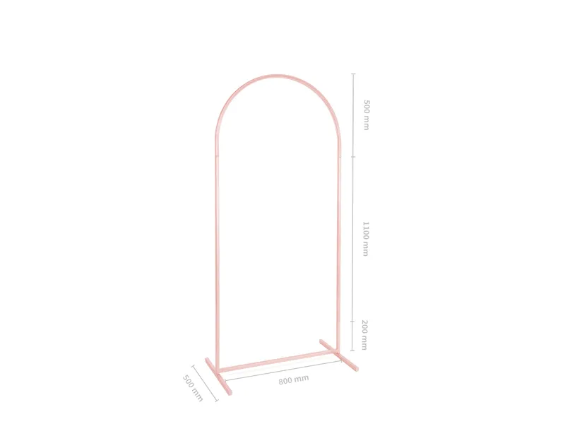 Stojak na tło, łuk midi, brudny róż, 80x180 cm