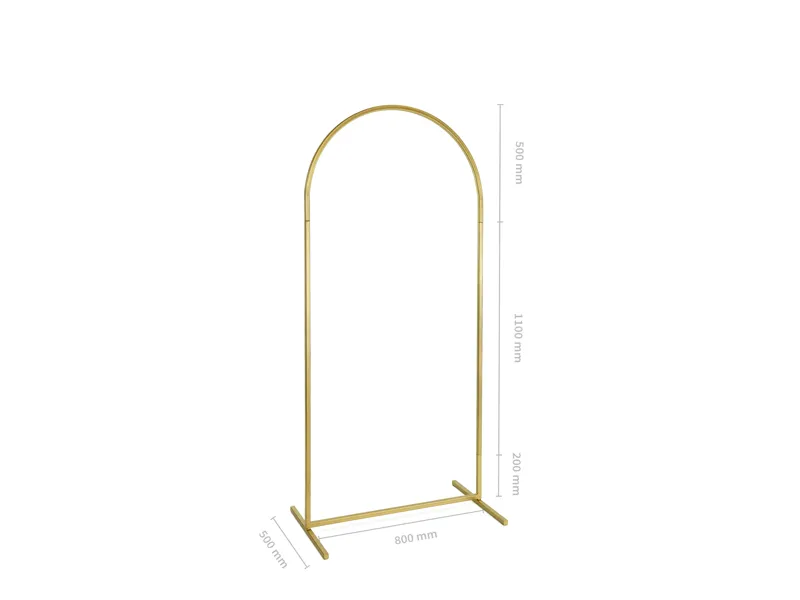 Stojak na tło, łuk midi, złoty, 80x180 cm
