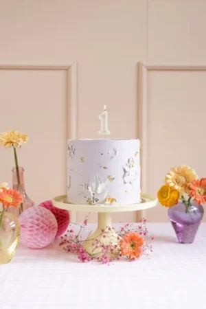 Świeczka urodzinowa Cyferka 1, beż, 6cm