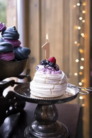 Świeczka urodzinowa Cyferka 1, różowe złoto, 4.5 cm