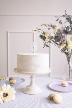 Świeczka urodzinowa Cyferka 5, jasna mięta, 6cm