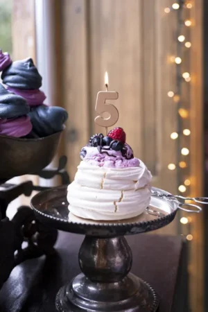 Świeczka urodzinowa Cyferka 5, różowe złoto, 4.5 cm