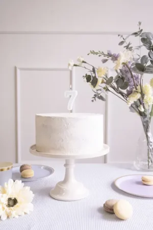 Świeczka urodzinowa Cyferka 7, jasna mięta, 6cm