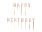 Świeczki urodzinowe Happy Birthday, 2,5 cm różowy (1 op. : 13 szt.)