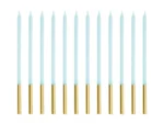 Świeczki urodzinowe gładkie, jasny błękit 14cm (1 op. : 12 szt.)