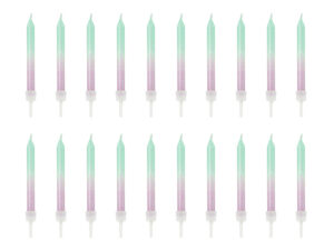 Świeczki urodzinowe ombre, 6cm (1 op. 20 szt.),