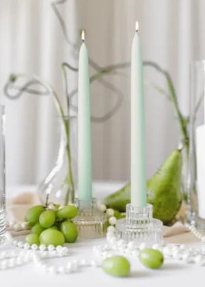 Świecznik szklany z rantem 2w1 6.5x5.5cm (1 op. : 4 szt.)