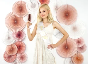 Szarfa Bride to be, biały, 75 cm