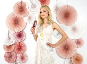 Szarfa Bride to be, serce biały, 75 cm