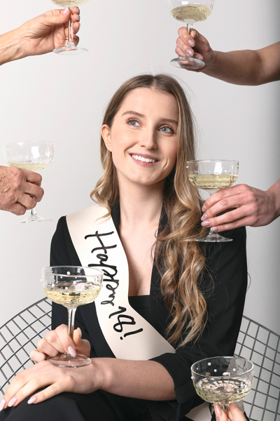 Szarfa Happy 18 krem, 76 cm