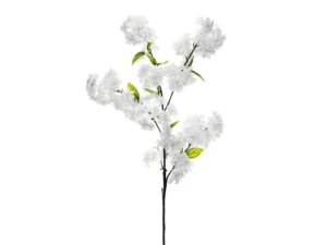 Sztuczny kwiat Kwitnąca Wiśnia, 97 cm, biały