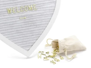 Tablica z literami Serce mix, 31x29cm