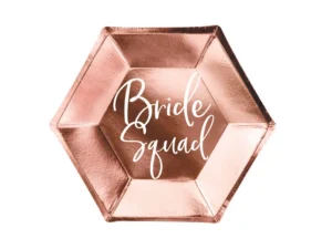 Talerzyki Bride squad różowe złoto 23cm 6 szt
