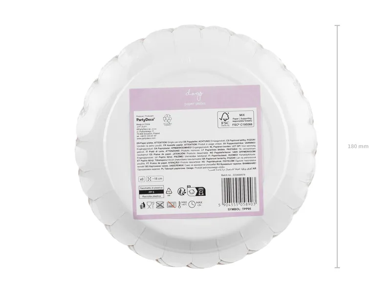 Talerzyki Dalmatyńczyk, 18x18 cm