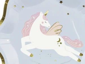 Talerzyki Jednorożec mix 18x18 cm (1 op. : 6 szt.)