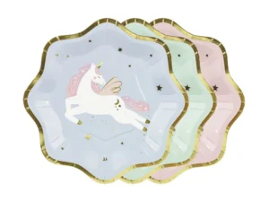 Talerzyki Jednorożec mix 18x18cm (1 op. : 6 szt.)