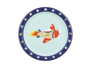 Talerzyki Samolot 18x18cm mix (1 op. : 6 szt.)