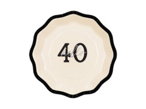 Talerzyki papierowe ''Hello 40'', mix, 18 cm (1 op. 6 szt.)